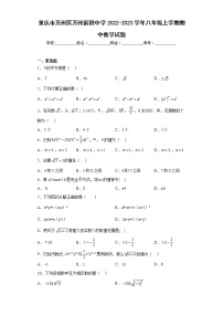 重庆市万州区万州新田中学2022-2023学年八年级上学期期中数学试题