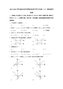 2022-2023学年重庆市沙坪坝区南开中学八年级（上）期末数学试卷