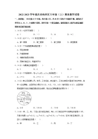2022-2023学年重庆市南岸区八年级(上)期末数学试卷