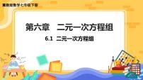 初中数学冀教版七年级下册6.1  二元一次方程组精品ppt课件
