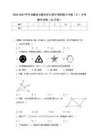 2022-2023学年安徽省合肥市庐江四中等四校八年级(上)月考数学试卷(12月份)(解析版)