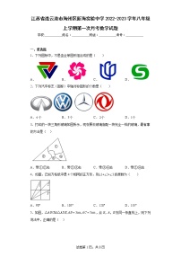 江苏省连云港市海州区新海实验中学2022-2023学年八年级上学期第一次月考数学试题