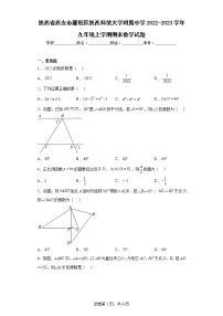 陕西省西安市雁塔区陕西师范大学附属中学2022-2023学年九年级上学期期末数学试题