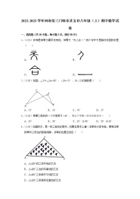 2022-2023学年河南省三门峡市灵宝市八年级（上）期中数学试卷