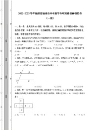 2022-2023学年福建省福州市中考数学专项突破仿真模拟卷（一模二模）含解析