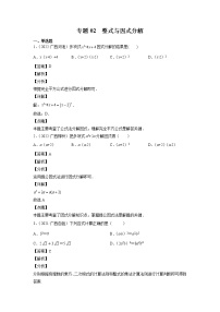 2023年广西中考数学复习专项专练专题02 整式与因式分解(含答案)