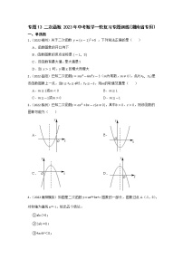 2023年中考数学一轮复习  专题13 二次函数 专题训练（湖南省专用）(解析版)