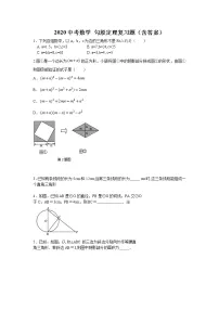 初中数学中考复习 2020中考数学 勾股定理复习题(含答案)
