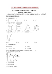 初中数学中考复习 2021年中考数学压轴模拟试卷02 （新疆专用）（原卷版）