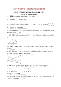 初中数学中考复习 2021年中考数学压轴模拟试卷04 （青海省专用）（原卷版）