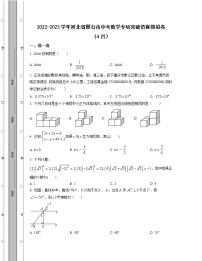 2022-2023学年河北省邢台市中考数学专项突破仿真模拟卷（4月5月）含解析