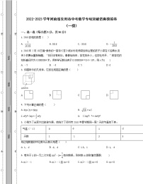 2022-2023学年河南省安阳市中考数学专项突破仿真模拟卷（一模二模）含解析