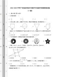 2022-2023学年广东省深圳市中考数学专项提升仿真模拟试题（一模二模）含解析