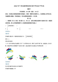 初中数学中考复习 精品解析：2022年广西北部湾经济区中考数学真题 （解析版）