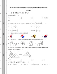 2022-2023学年云南省曲靖市中考数学专项突破仿真模拟试题（一模二模）含解析