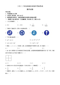 初中数学中考复习 精品解析：2022年黑龙江省齐齐哈尔市中考数学真题（原卷版）