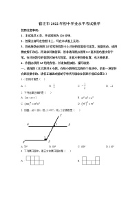 初中数学中考复习 精品解析：2022年江苏省宿迁市中考数学真题 （原卷版）