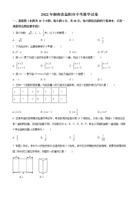 初中数学中考复习 精品解析：2022年湖南省益阳市中考数学真题（原卷版）