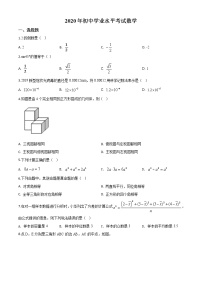 初中数学中考复习 精品解析：广西玉林市2020年中考数学试题（原卷版）