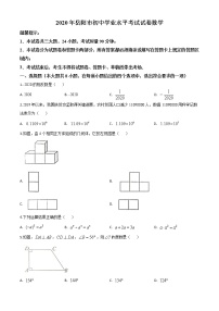 初中数学中考复习 精品解析：湖南省岳阳市2020年中考数学试题（原卷版）