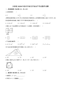 初中数学中考复习 精品解析：吉林省2020年中考数学试题（原卷版）