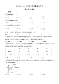 初中数学中考复习 精品解析：山东省济宁市2020年中考数学试题（原卷版）