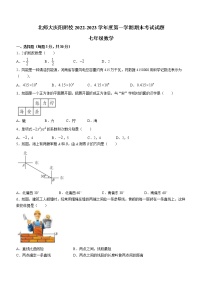 甘肃省庆阳市北京师范大学庆阳实验学校2022-2023学年七年级上学期期末数学试题(含答案)