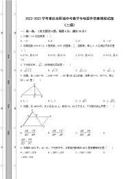 2022-2023学年重庆市区域中考数学专项提升仿真模拟试题（二模三模）含解析