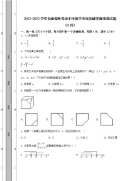 2022-2023学年安徽省蚌埠市中考数学专项突破仿真模拟试题（3月4月）含解析