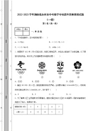 2022-2023学年湖南省永州市中考数学专项提升仿真模拟试题（一模二模）含解析