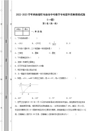 2022-2023学年河南省驻马店市中考数学专项提升仿真模拟试题（一模二模）含解析