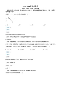 初中数学中考复习 精品解析：四川省自贡市2020年中考数学试题（解析版）