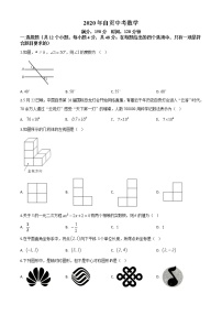 初中数学中考复习 精品解析：四川省自贡市2020年中考数学试题（原卷版）