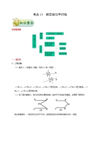 初中数学中考复习 考点13 相交线与平行线-备战2020年中考数学考点一遍过