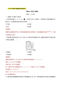 初中数学中考复习 专题04 统计与概率（解析版）