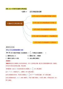 初中数学中考复习 专题07 反比例函数问题（解析版）