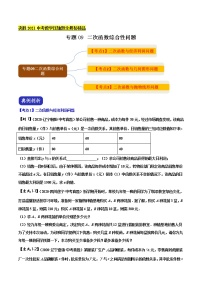 初中数学中考复习 专题08 二次函数综合问题（原卷版）