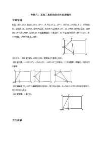 初中数学中考复习 专题8 直角三角形的存在性问题探究-备战2020年中考数学压轴题专题研究