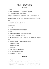 2022-2023 数学华师大版新中考精讲精练 考点10数的开方