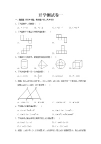 2023 北师大版数学七年级下册开学测试卷（一）