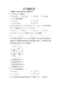 2023 华师大版数学八年级下册开学测试卷（一）