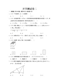 2023 华师大版数学七年级下册开学测试卷（二）