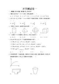 2023 青岛版数学九年级下册开学测试卷（一）