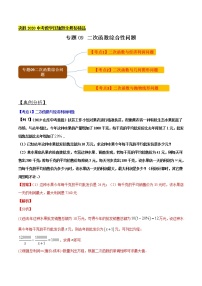 初中数学中考复习 专题09 二次函数的综合性问题(解析版)