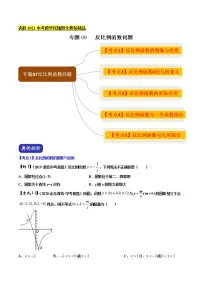 初中数学中考复习 专题09 反比例函数问题(原卷版)