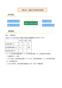 初中数学中考复习 专题13  函数与方案设计选择【考点精讲】（解析版）