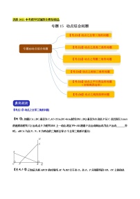 初中数学中考复习 专题15 动点综合问题（原卷版）