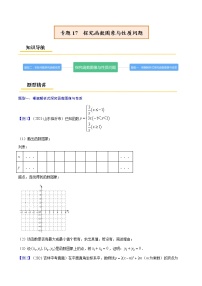 初中数学中考复习 专题17  探究函数图象与性质问题【考点精讲】（原卷版）