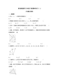 青岛版7.2 勾股定理精品一课一练