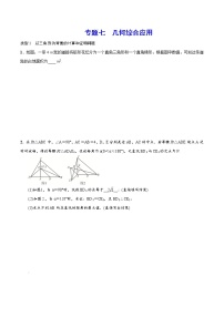 初中数学中考复习 专题七 几何综合应用(原卷版)